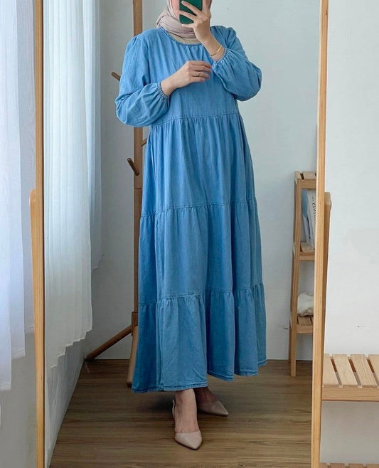 Eshaal Denim Abaya - Duad (ض)