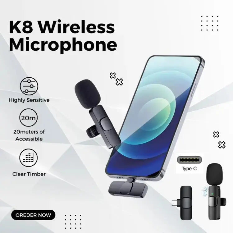 K8 Wireless Microphone - Duad (ض)