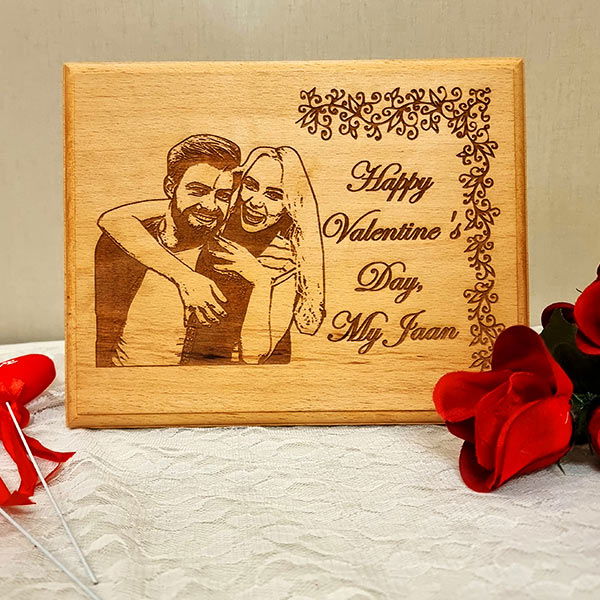 Wooden Engraved Frame - Duad (ض)